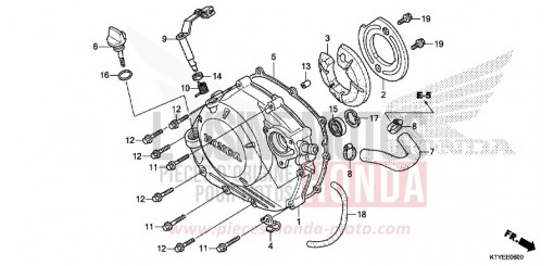 COPERCHIO CARTER MOTORE DESTRO CBR125RTF di 2015